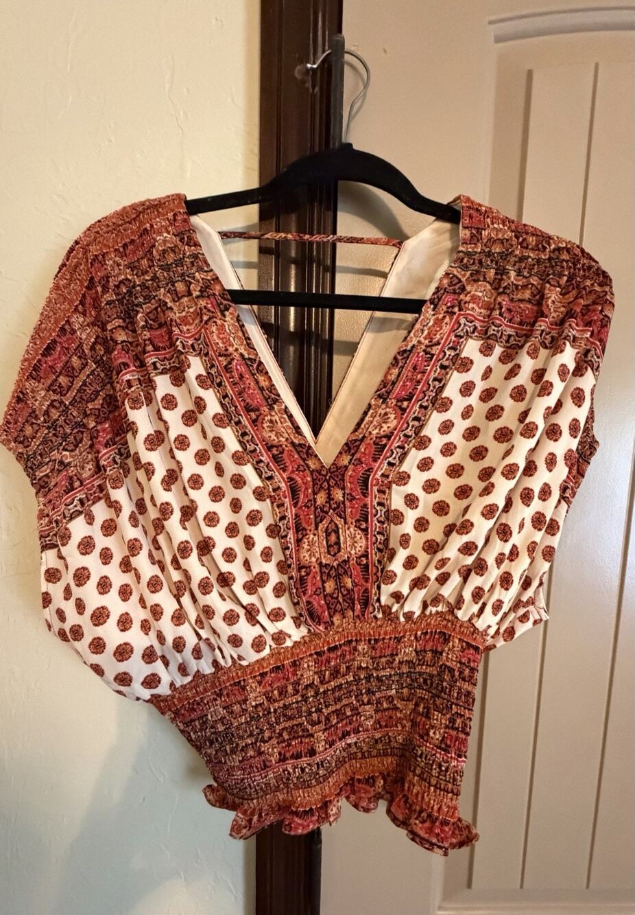 Rose & Olive Women's Sleeveless Top Blouse, Size Small, Lightweight, Boho Art